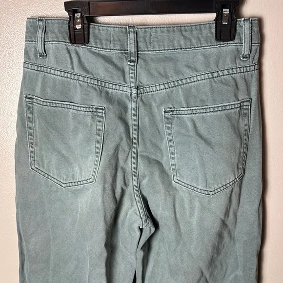 Vervet Green Distressed Wide Leg Jeans Size 27 - Picture 6 of 8